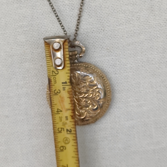 Vintage 12k GF Wolbrook France Pocket Watch Pendant Necklace - Picture 10 of 10